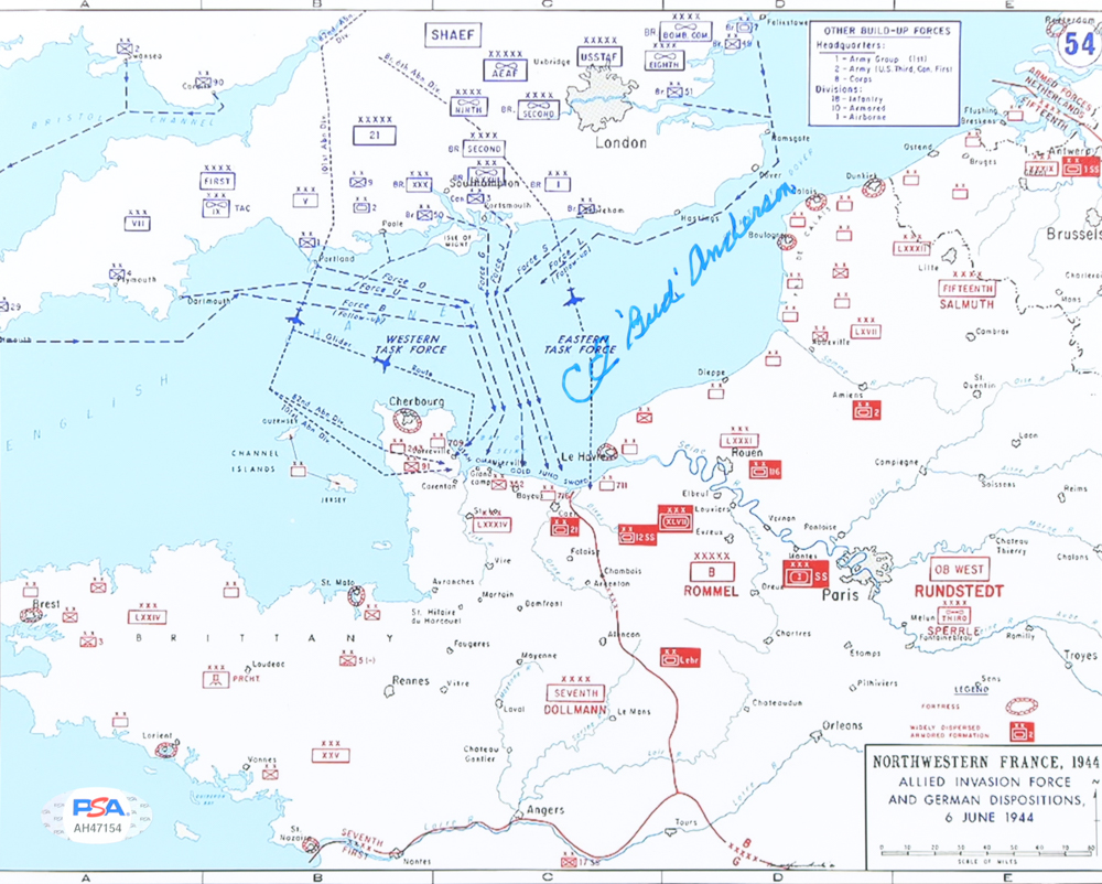 C.E 'Bud' Anderson Signed World War II 8x10 Photo (PSA) at PristineAuction.com C.E 'Bud' Anderson Signed World War II 8x10 Photo (PSA) at PristineAuction.com
