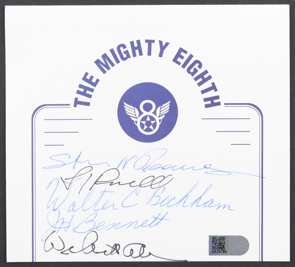 Bookplate Cut Signed by (5) with Steve Pisanos, Lawrence Powell, Walter Beckham, Joseph Bennett (AIV) at PristineAuction.com Bookplate Cut Signed by (5) with Steve Pisanos, Lawrence Powell, Walter Beckham, Joseph Bennett (AIV) at PristineAuction.com