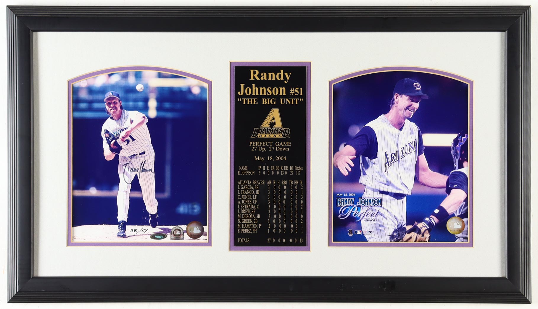 Randy Johnson Signed Diamondbacks LE Custom Framed Photo Display (MLB) at PristineAuction.com Randy Johnson Signed Diamondbacks LE Custom Framed Photo Display (MLB) at PristineAuction.com