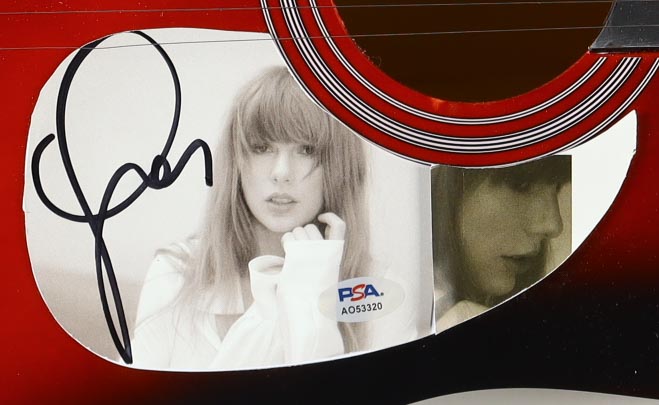 Taylor Swift Signed 38" Acoustic Guitar (PSA) at PristineAuction.com Taylor Swift Signed 38" Acoustic Guitar (PSA) at PristineAuction.com