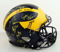 2023 Michigan Wolverines Full-Size Authentic On-Field Speed Helmet Team-Signed by (17) with J.J. McCarthy, Max Bredeson, Mike Sainristil, Colston Loveland (Beckett) at PristineAuction.com