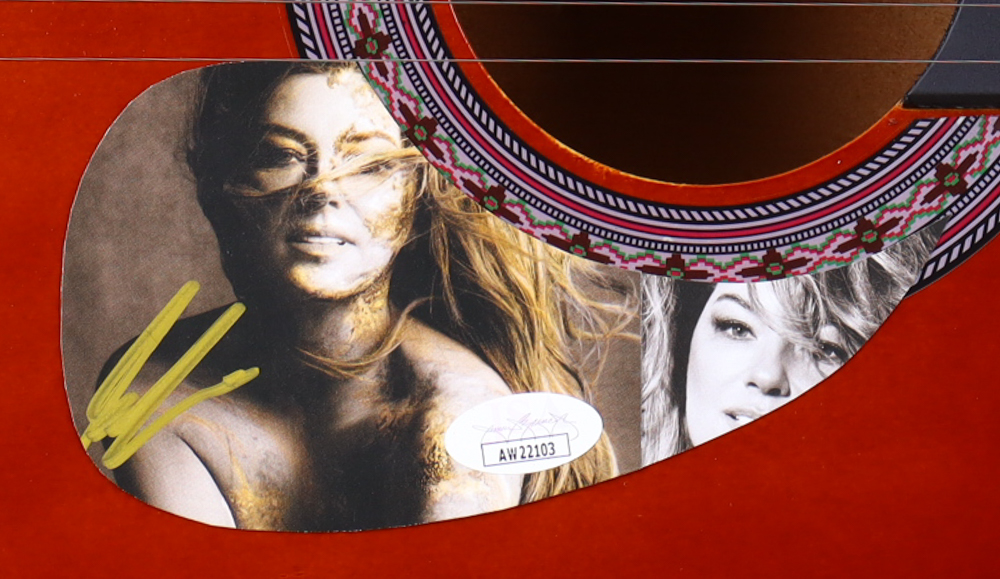 Shania Twain Signed 38" Acoustic Guitar (JSA) at PristineAuction.com Shania Twain Signed 38" Acoustic Guitar (JSA) at PristineAuction.com