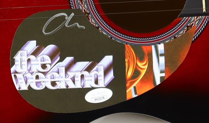 The Weeknd Signed Custom 39" Acoustic Guitar (JSA) at PristineAuction.com The Weeknd Signed Custom 39" Acoustic Guitar (JSA) at PristineAuction.com