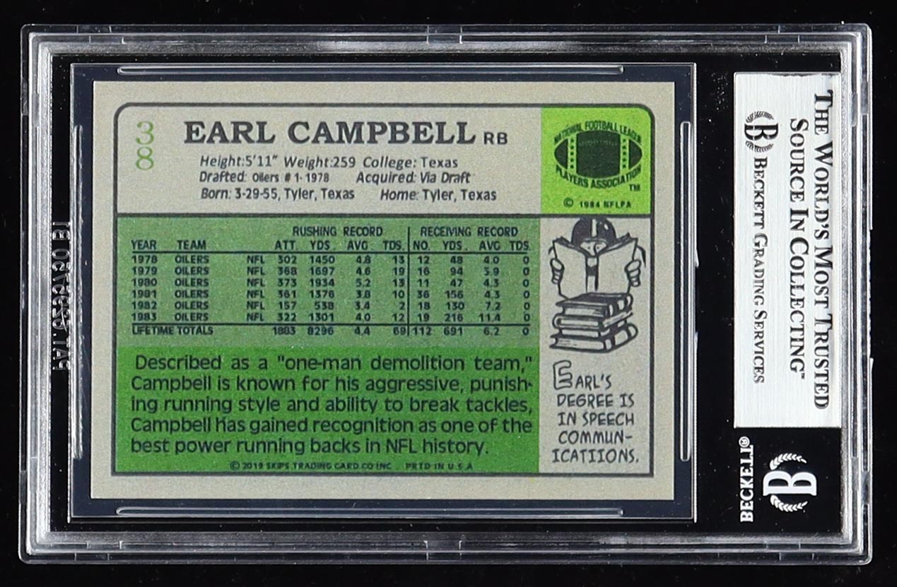 thumbnail image 2 of 1981 Topps #35 Earl Campbell Houston Oilers – Ungraded Original HOF Football Card 2 of 6