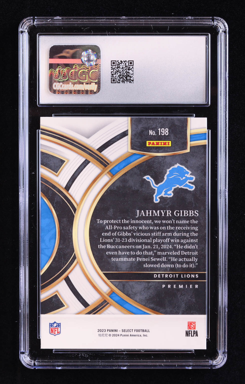 Jahmyr Gibbs 2023 Select #198 RC (CGC 10) at PristineAuction.com Jahmyr Gibbs 2023 Select #198 RC (CGC 10) at PristineAuction.com