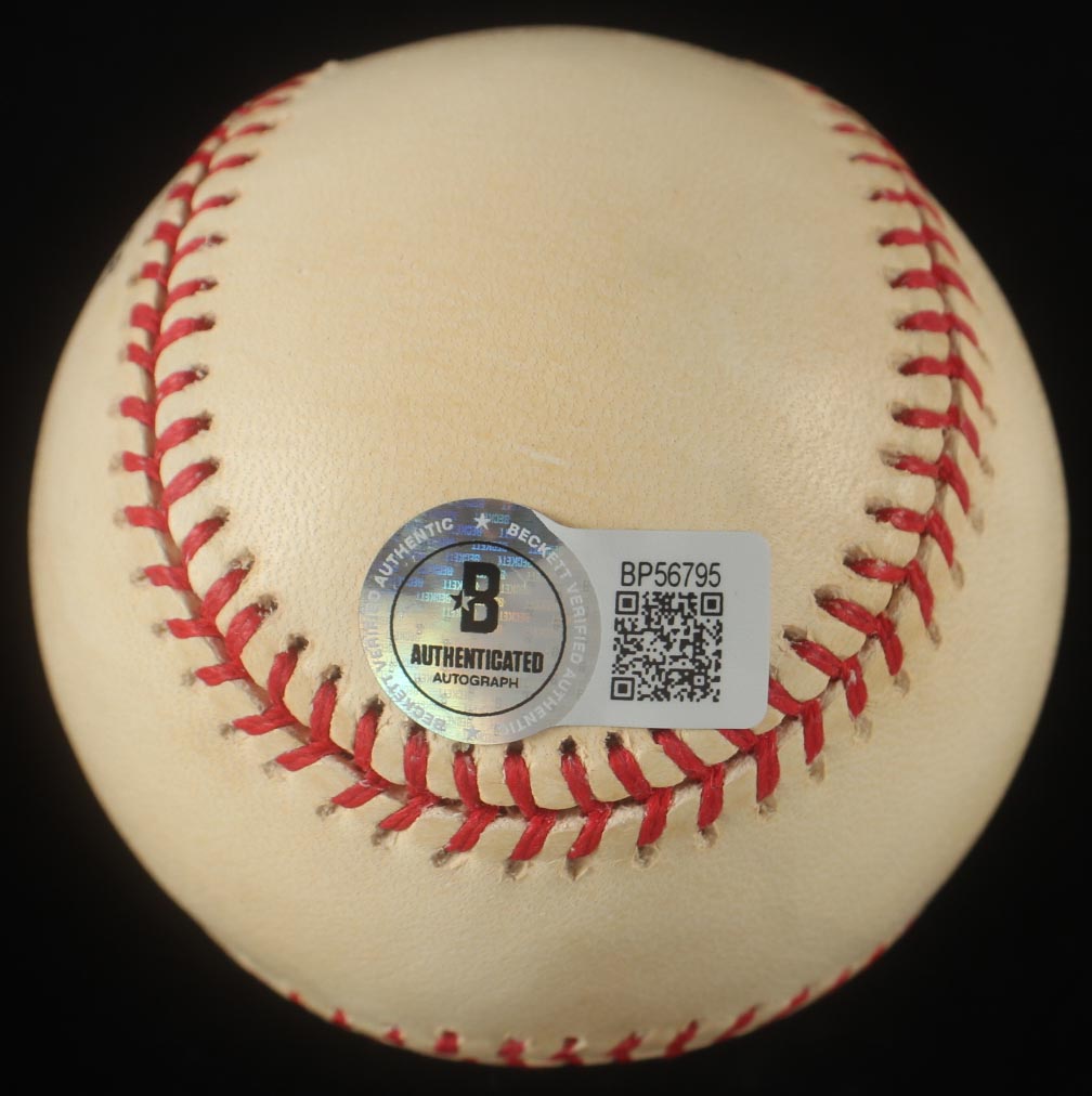 Cot Deal Signed ONL Baseball Inscribed "Good Luck" (Beckett) at PristineAuction.com Cot Deal Signed ONL Baseball Inscribed "Good Luck" (Beckett) at PristineAuction.com