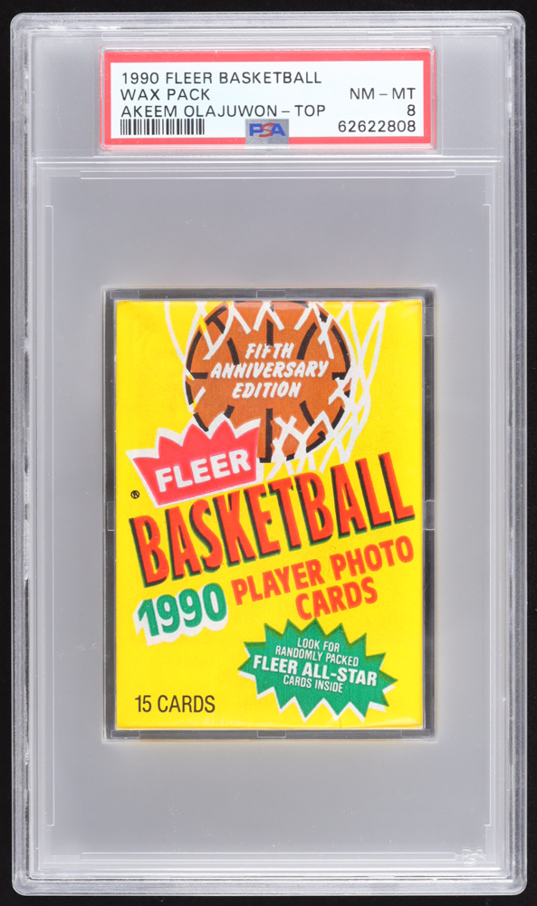 1990 Fleer Basketball Wax Pack with (15) Cards (PSA 8) at PristineAuction.com 1990 Fleer Basketball Wax Pack with (15) Cards (PSA 8) at PristineAuction.com