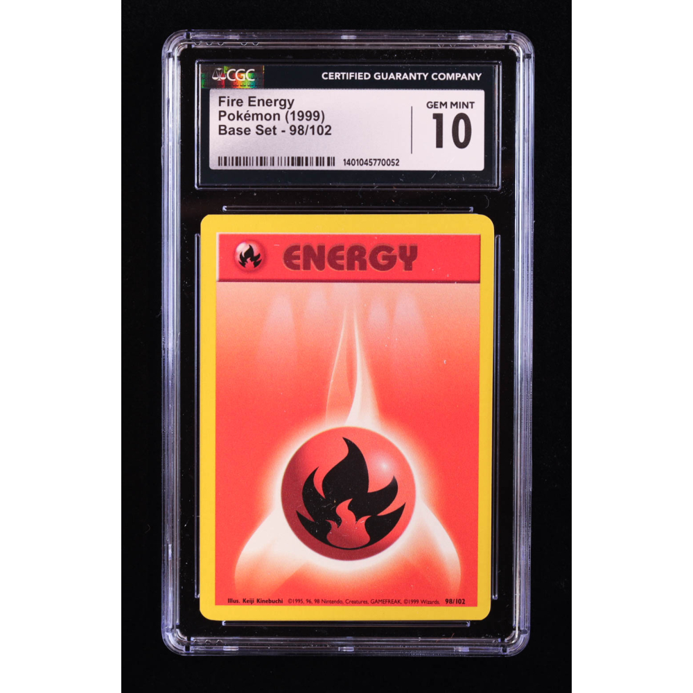 Fire Energy Pokemon 1999 Base Unlimited #98 (CGC 10) | Pristine Auction