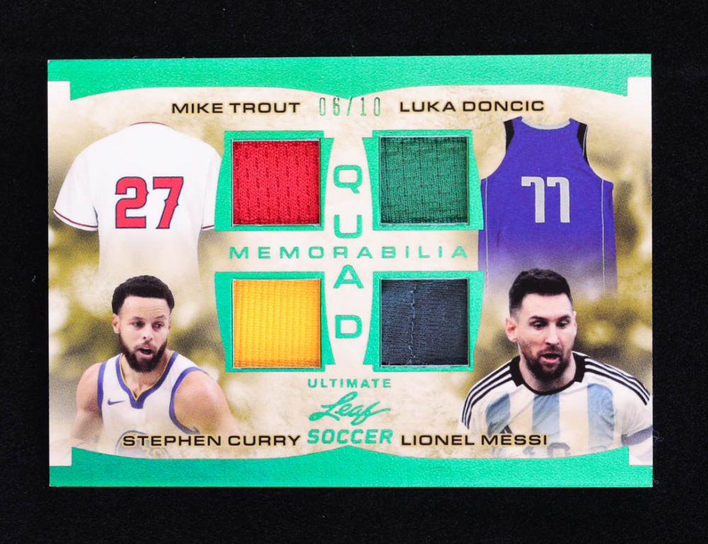 thumbnail interactive-video image 1 of 2024 Leaf Exclusive Legends Trading Card – Lionel Messi & Stephen Curry #ELE-25 1 of 3