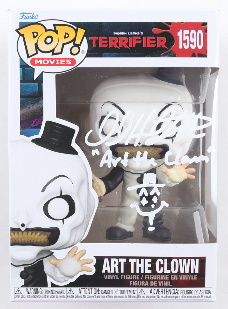 David Howard Thornton Signed "Terrifier" #1590 Art The Clown Funko Pop! Vinyl Figure Inscribed "Art The Clown" With Sketch (JSA) at PristineAuction.com David Howard Thornton Signed "Terrifier" #1590 Art The Clown Funko Pop! Vinyl Figure Inscribed "Art The Clown" With Sketch (JSA) at PristineAuction.com