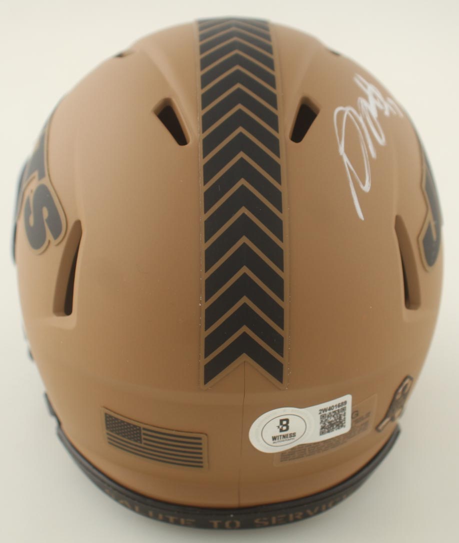 Davante Adams Signed Jets Salute To Service Alternate Speed Mini Helmet (Beckett) at PristineAuction.com Davante Adams Signed Jets Salute To Service Alternate Speed Mini Helmet (Beckett) at PristineAuction.com