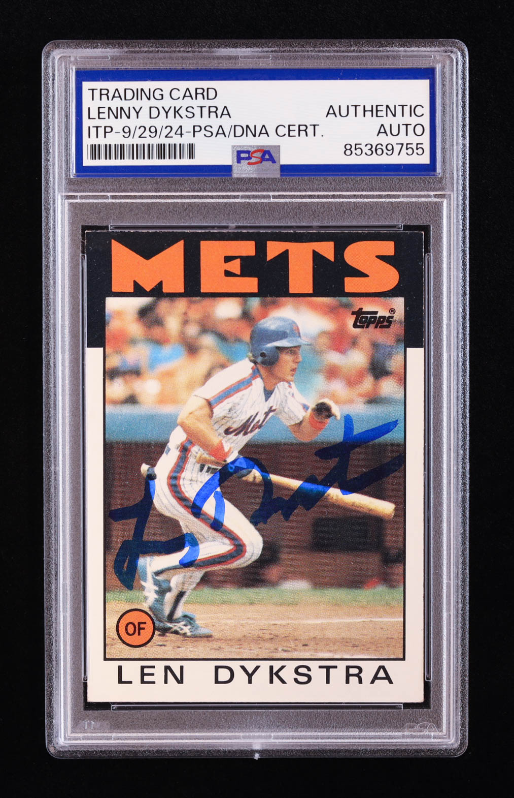 Len Dykstra Signed 1986 Topps #53 RC (PSA) at PristineAuction.com Len Dykstra Signed 1986 Topps #53 RC (PSA) at PristineAuction.com
