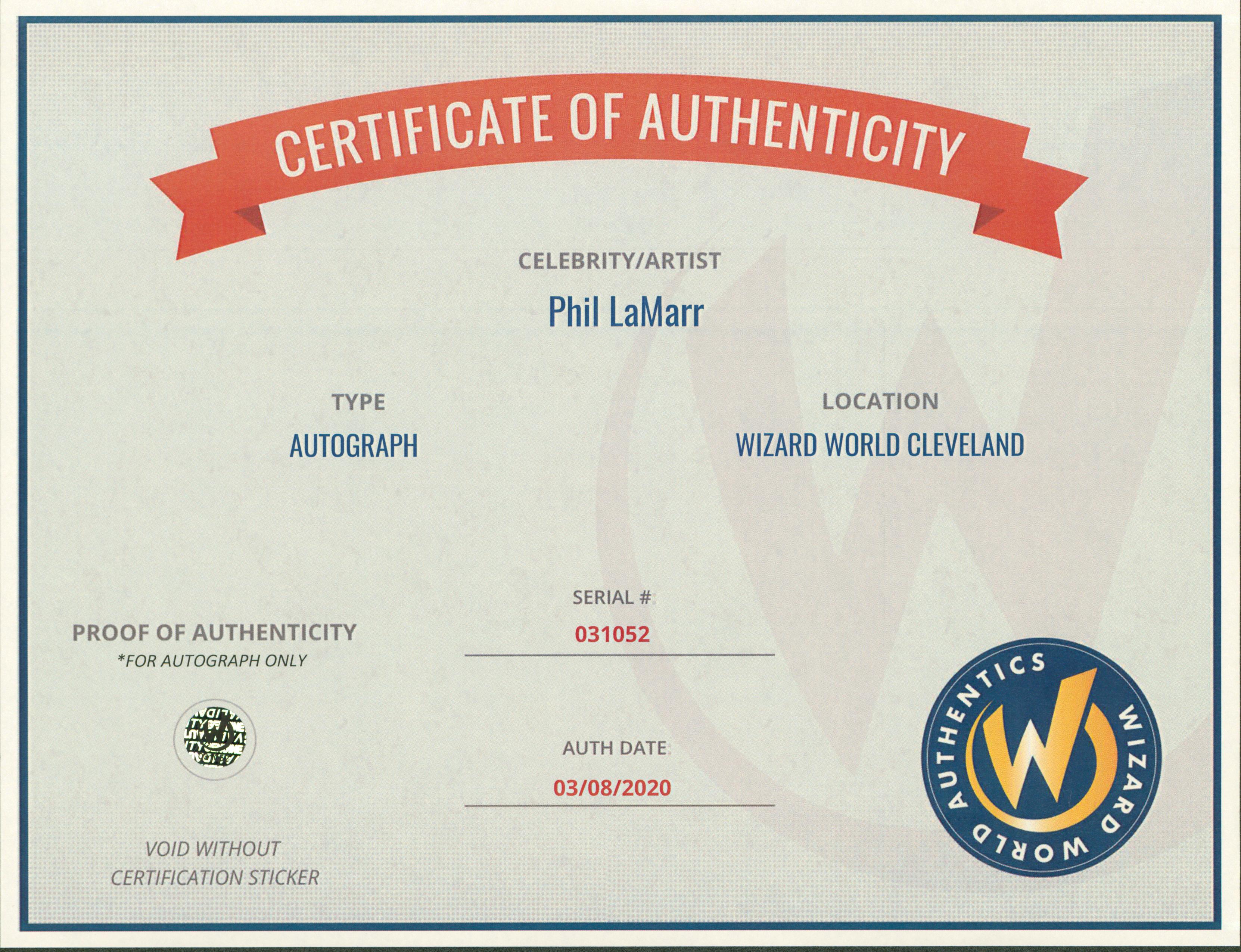 Phil LaMarr Signed 8x10 Photo (Wizard World) at PristineAuction.com Phil LaMarr Signed 8x10 Photo (Wizard World) at PristineAuction.com