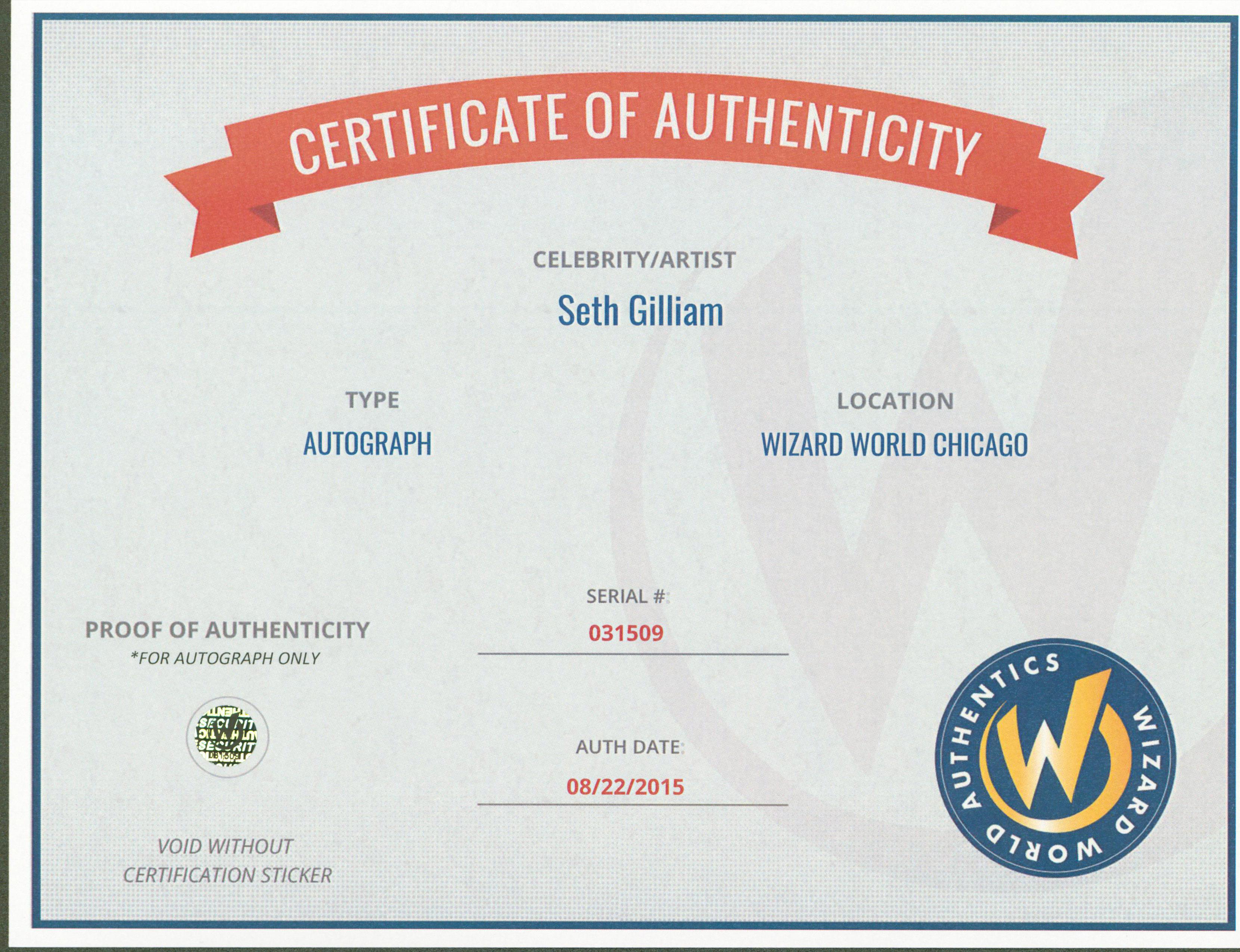 Seth Gilliam Signed "The Walking Dead" 8x10 Photo (Wizard World) at PristineAuction.com Seth Gilliam Signed "The Walking Dead" 8x10 Photo (Wizard World) at PristineAuction.com