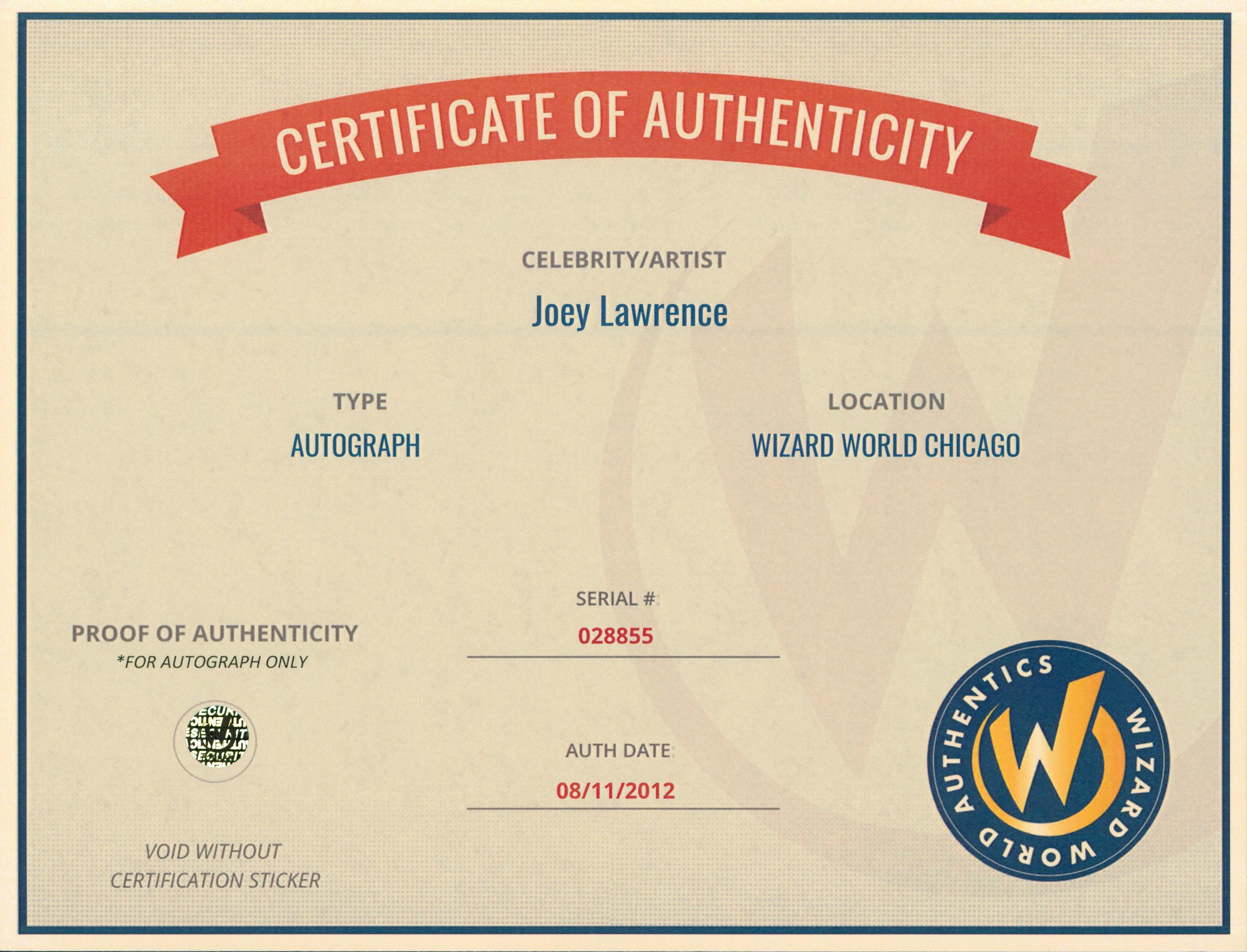 Joey Lawrence Signed "Blossom" 8x10 Photo (Wizard World) at PristineAuction.com Joey Lawrence Signed "Blossom" 8x10 Photo (Wizard World) at PristineAuction.com