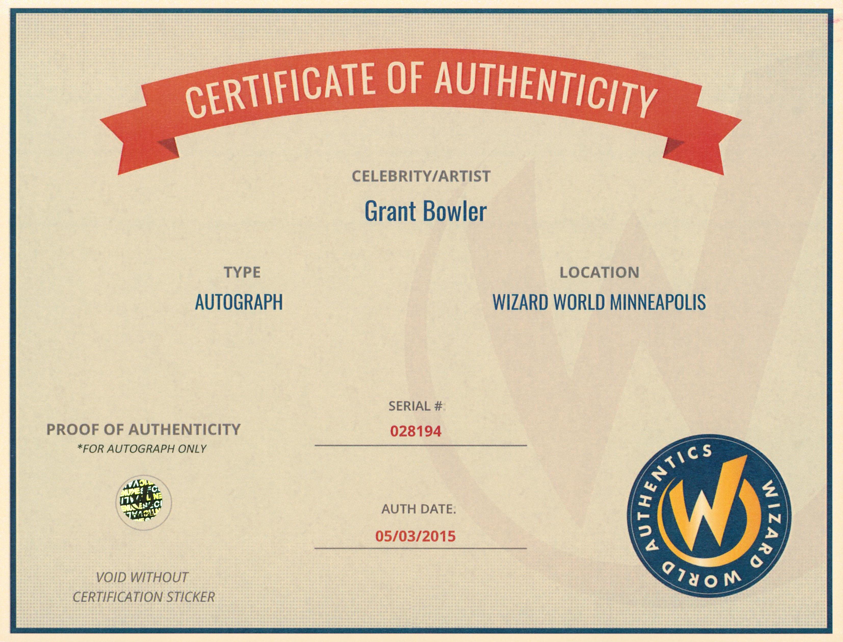 Grant Bowler Signed "Defiance" 8x10 Photo (Wizard World) at PristineAuction.com Grant Bowler Signed "Defiance" 8x10 Photo (Wizard World) at PristineAuction.com