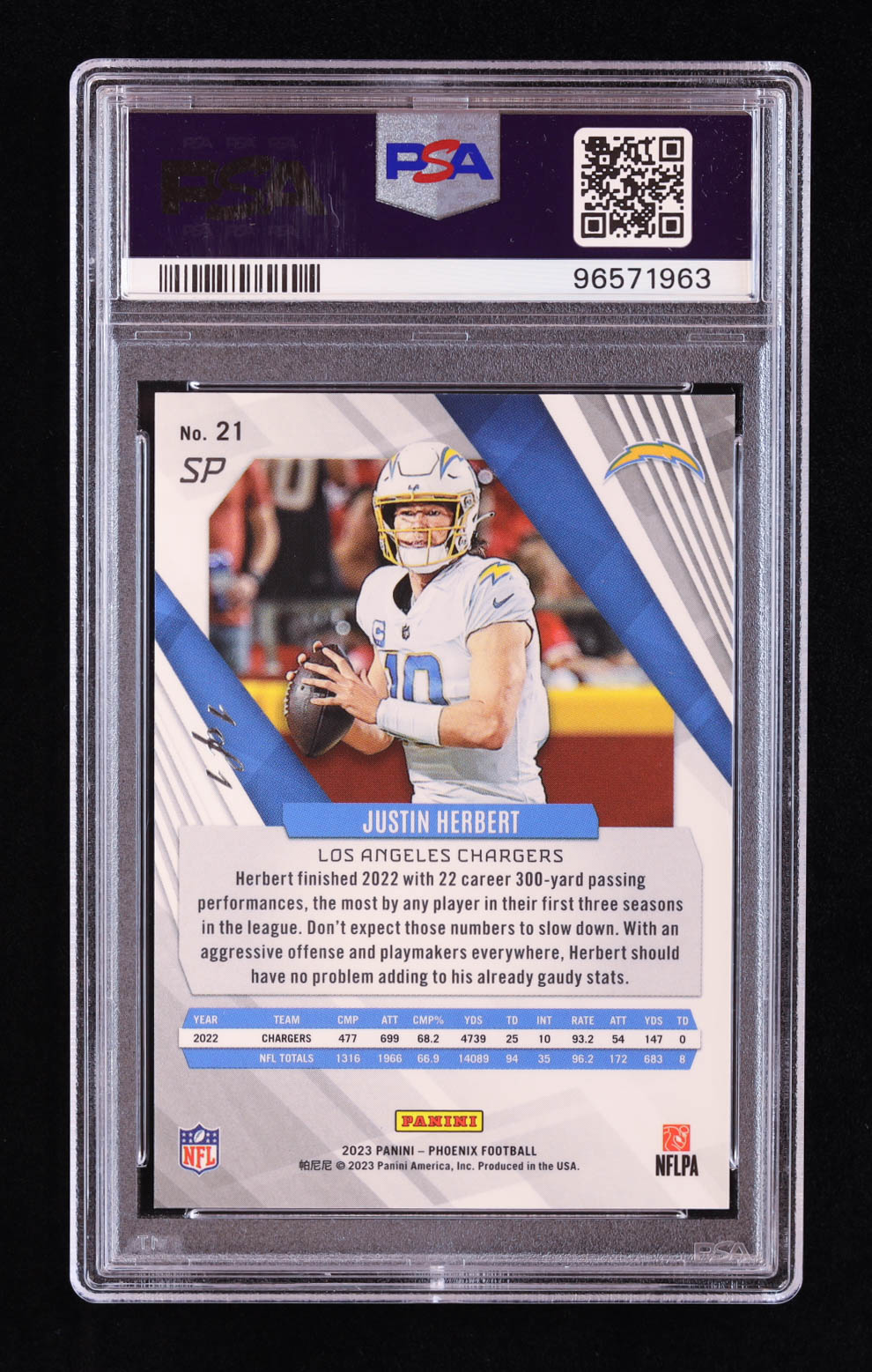 Justin Herbert 2023 Panini Phoenix SP Gold #21 #1/1 (PSA 10) at PristineAuction.com Justin Herbert 2023 Panini Phoenix SP Gold #21 #1/1 (PSA 10) at PristineAuction.com