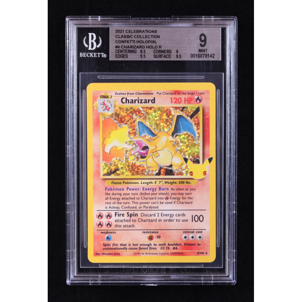 charizard pokemon celebrations card Pokemon Celebrations Gold Metal Charizard Card 4/102 Ultra Premium Col –  Great American Sports Cards main image 0