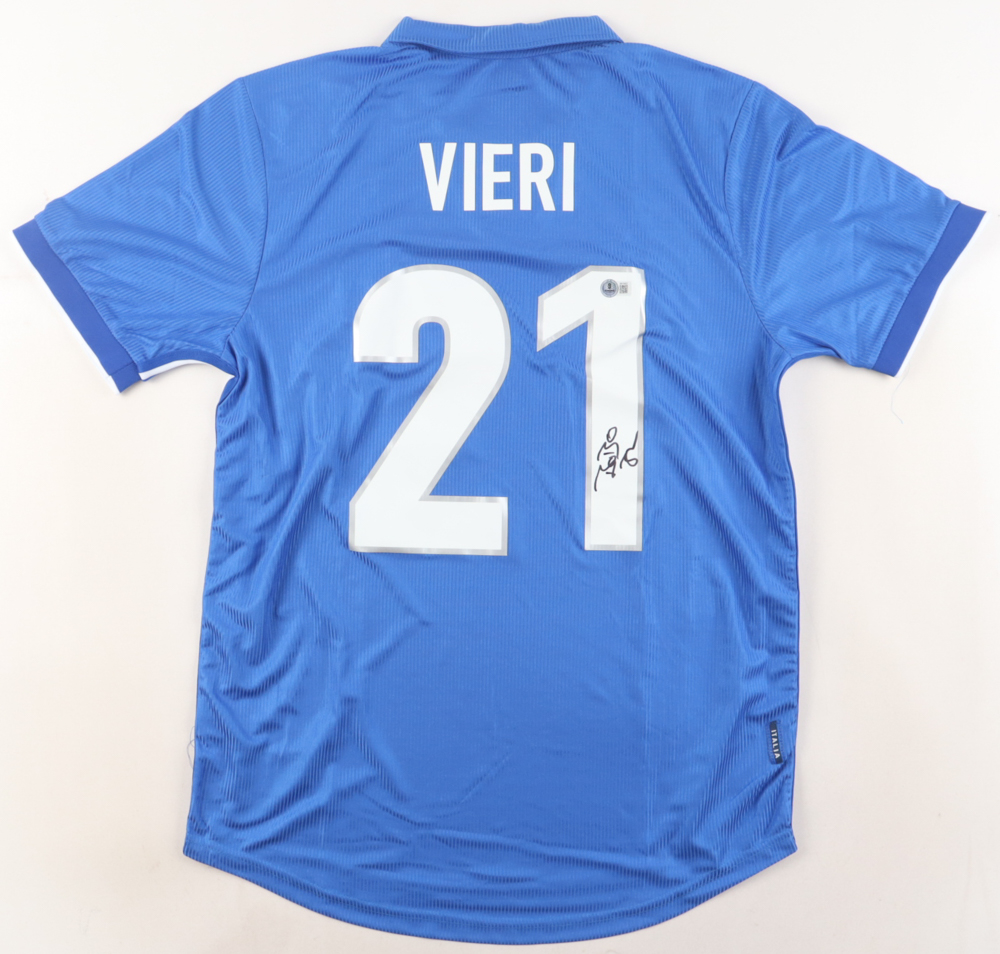 Christian Vieri Signed Jersey (Beckett) at PristineAuction.com Christian Vieri Signed Jersey (Beckett) at PristineAuction.com
