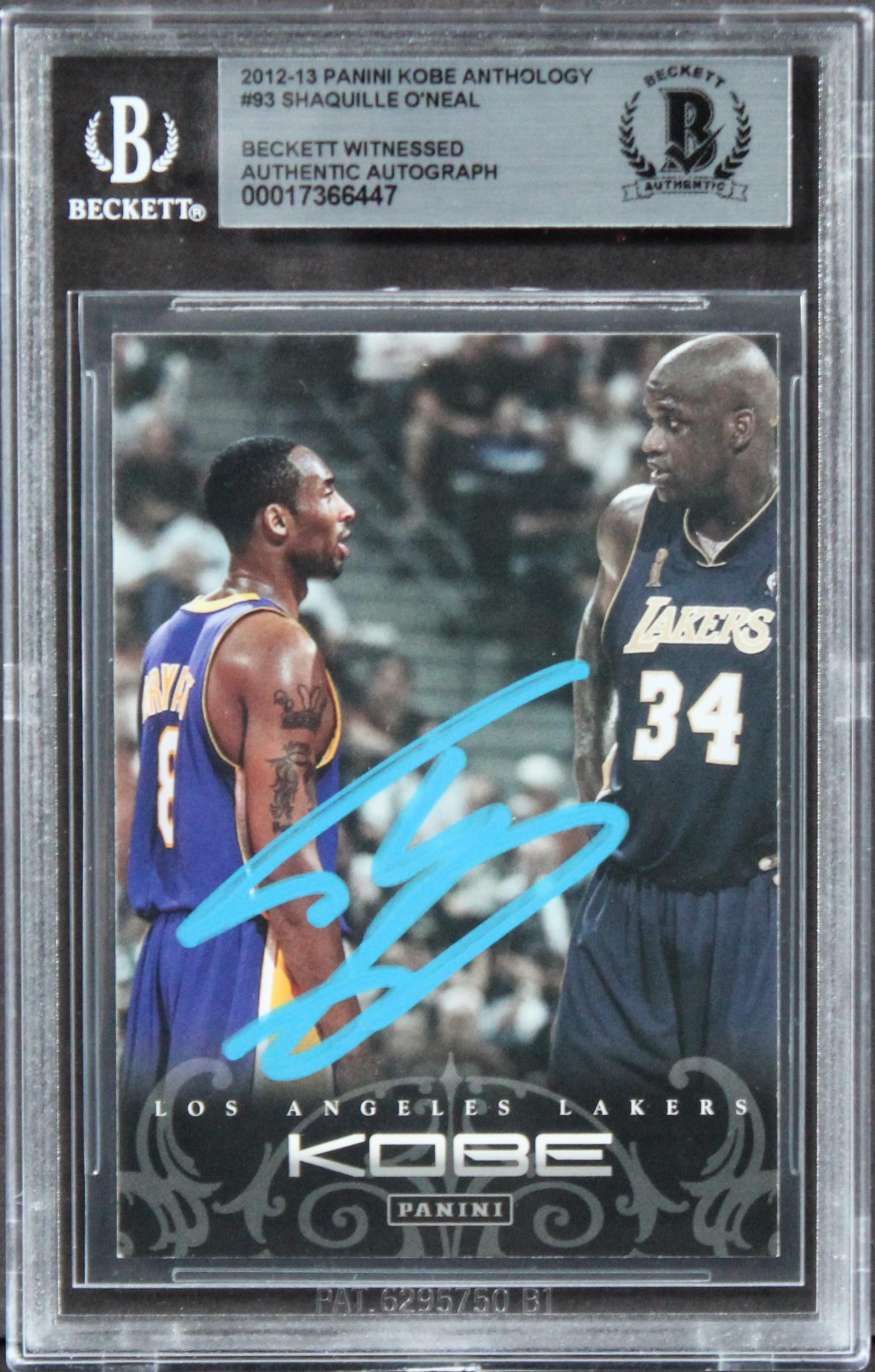 Shaquille O'Neal Signed 2012 Panini Kobe Anthology #93 (BGS) at PristineAuction.com Shaquille O'Neal Signed 2012 Panini Kobe Anthology #93 (BGS) at PristineAuction.com