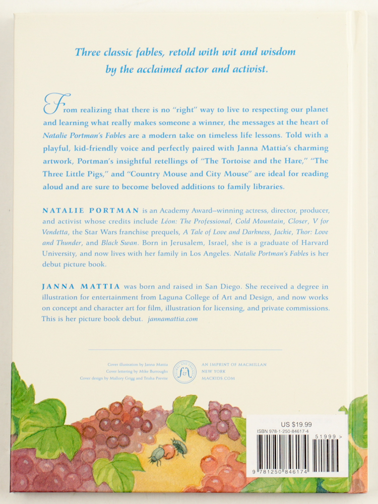 Natalie Portman Signed "Fables" Hardcover Book (ACOA) at PristineAuction.com Natalie Portman Signed "Fables" Hardcover Book (ACOA) at PristineAuction.com