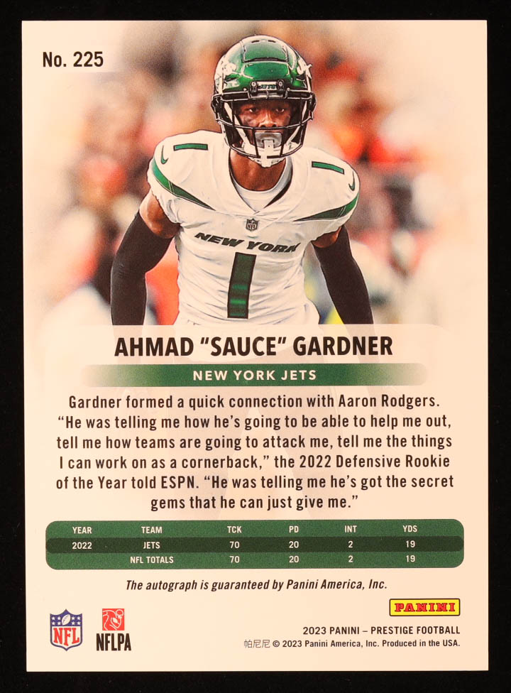 Ahmad Gardner 2023 Prestige Xtra Points Signatures Premium #225 at PristineAuction.com Ahmad Gardner 2023 Prestige Xtra Points Signatures Premium #225 at PristineAuction.com