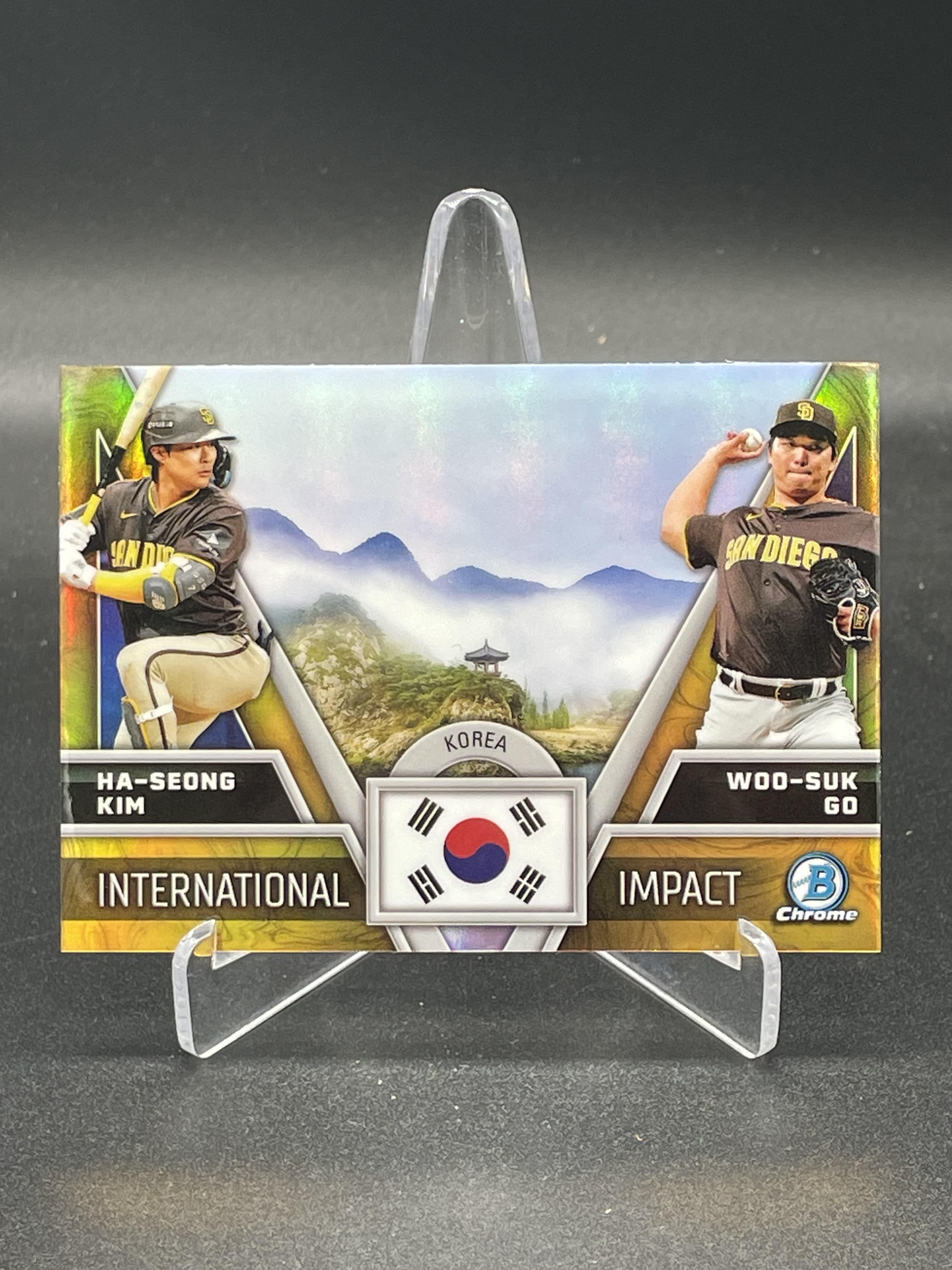 Ha-Seong Kim / Woo-Suk Go 2024 Bowman Chrome International Impact #II19 at PristineAuction.com Ha-Seong Kim / Woo-Suk Go 2024 Bowman Chrome International Impact #II19 at PristineAuction.com