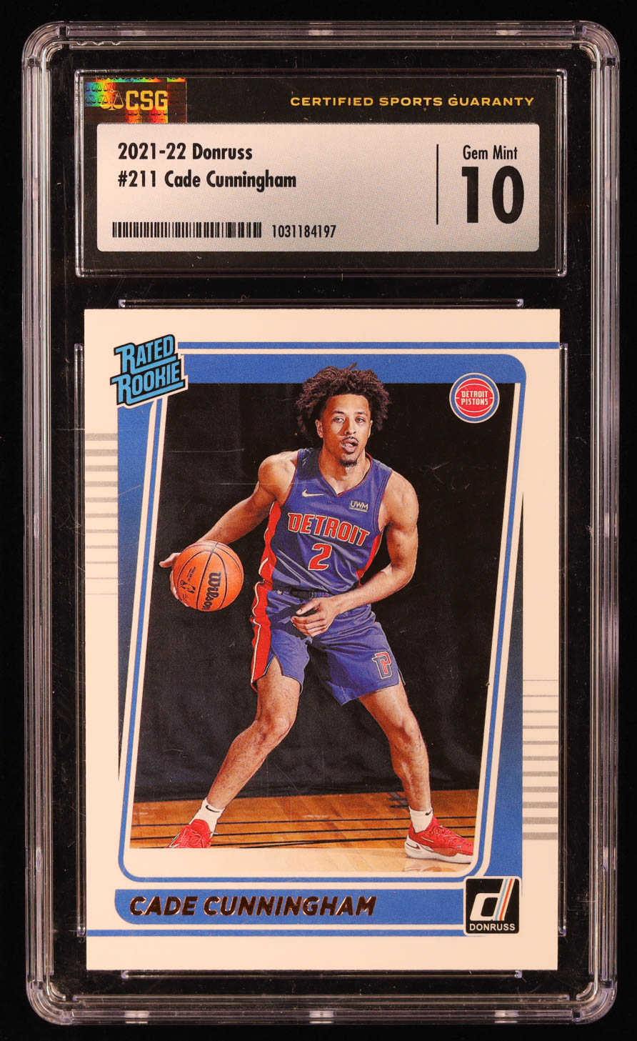 Cade Cunningham 2021-22 Donruss #211 RR RC (CSG 10) at PristineAuction.com Cade Cunningham 2021-22 Donruss #211 RR RC (CSG 10) at PristineAuction.com