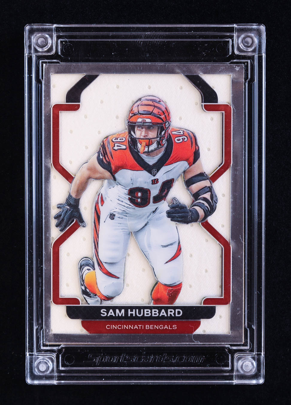 Sam Hubbard 2024 Jersey Fusion ProFusion Game Used Swatch #SH1019 #16/50 at PristineAuction.com Sam Hubbard 2024 Jersey Fusion ProFusion Game Used Swatch #SH1019 #16/50 at PristineAuction.com