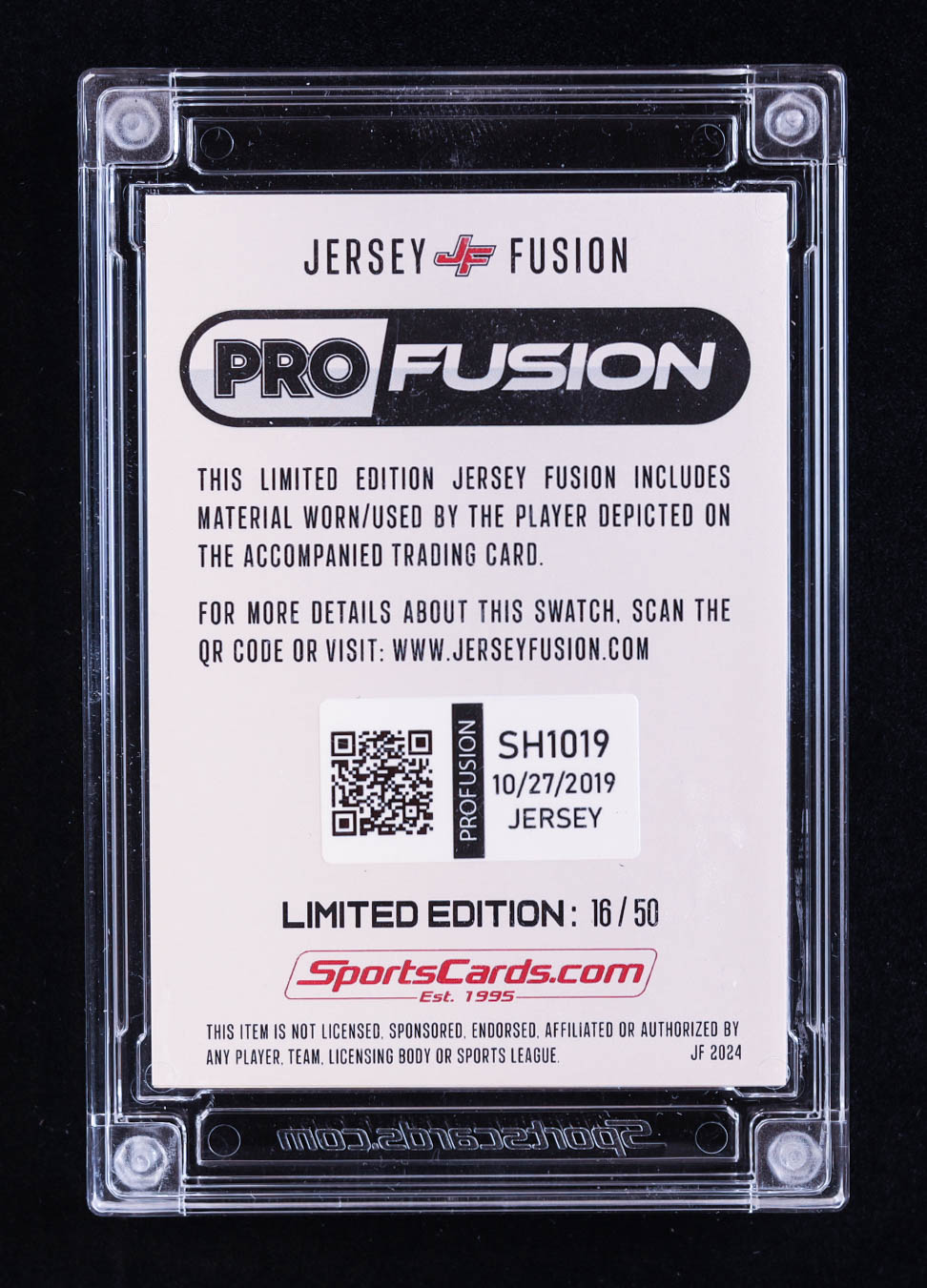 Sam Hubbard 2024 Jersey Fusion ProFusion Game Used Swatch #SH1019 #16/50 at PristineAuction.com Sam Hubbard 2024 Jersey Fusion ProFusion Game Used Swatch #SH1019 #16/50 at PristineAuction.com