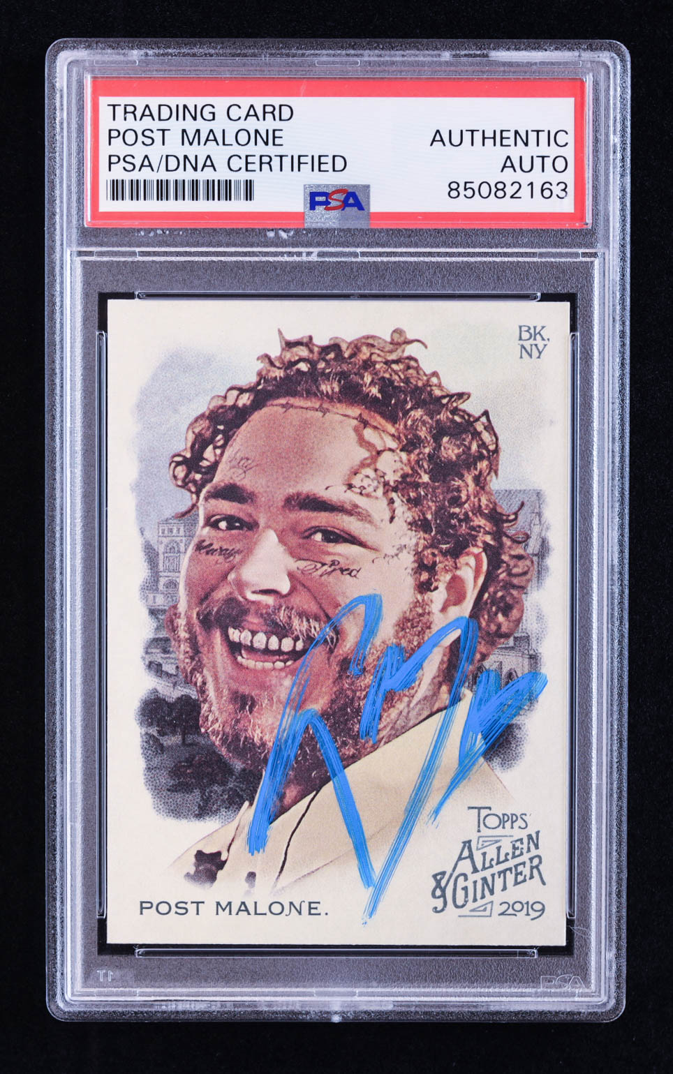 Post Malone Signed 2019 Topps Allen and Ginter #176 (PSA) at PristineAuction.com Post Malone Signed 2019 Topps Allen and Ginter #176 (PSA) at PristineAuction.com