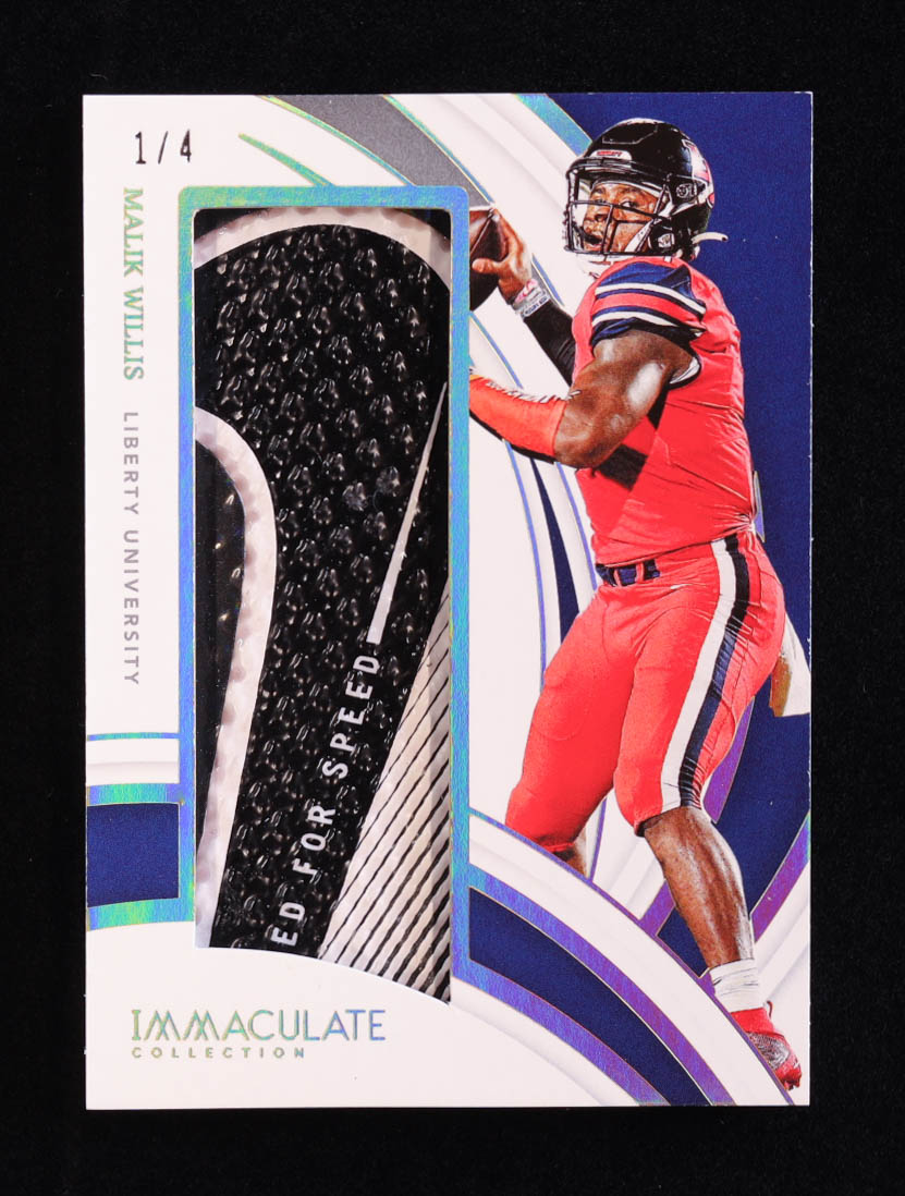 Malik Willis 2022 Immaculate Collection Collegiate Immaculate Sneak Peek Logo #5 RC #1/4 at PristineAuction.com Malik Willis 2022 Immaculate Collection Collegiate Immaculate Sneak Peek Logo #5 RC #1/4 at PristineAuction.com