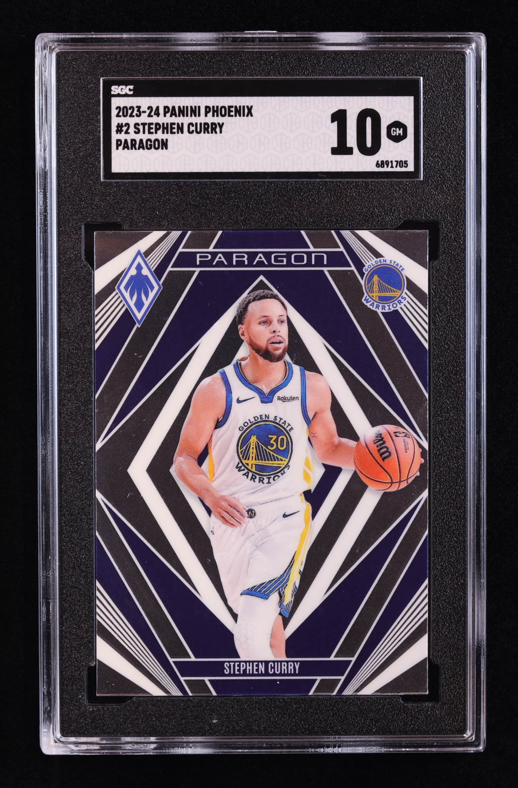 Stephen Curry 2023-24 Panini Phoenix Paragon #2 (SGC 10) at PristineAuction.com Stephen Curry 2023-24 Panini Phoenix Paragon #2 (SGC 10) at PristineAuction.com