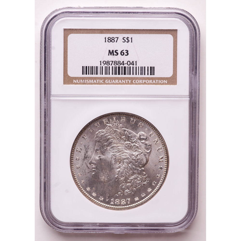 1887 Morgan Silver Dollar (NGC MS63) at PristineAuction.com