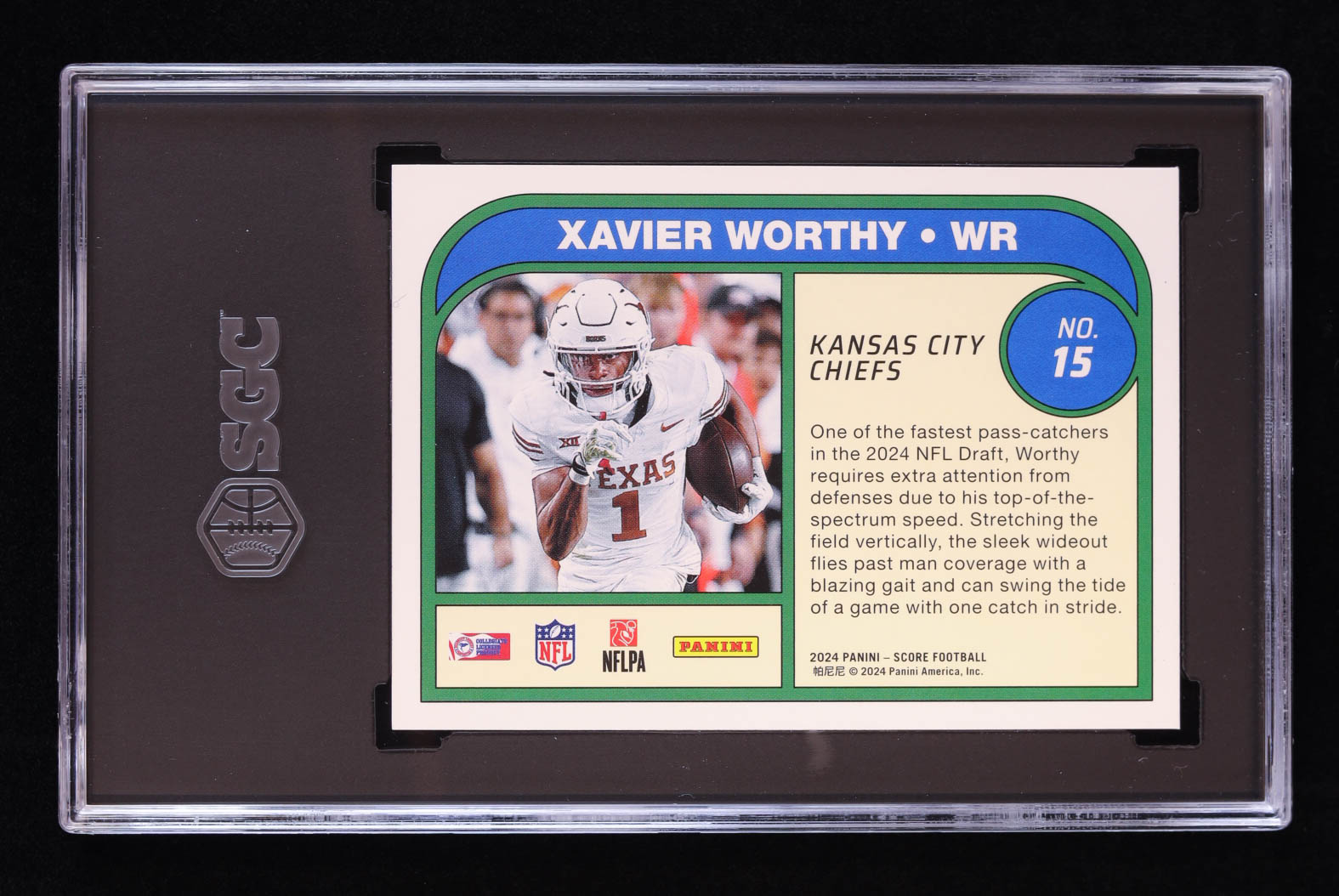 Xavier Worthy 2024 Score Protential #15 RC (SGC 10) at PristineAuction.com Xavier Worthy 2024 Score Protential #15 RC (SGC 10) at PristineAuction.com