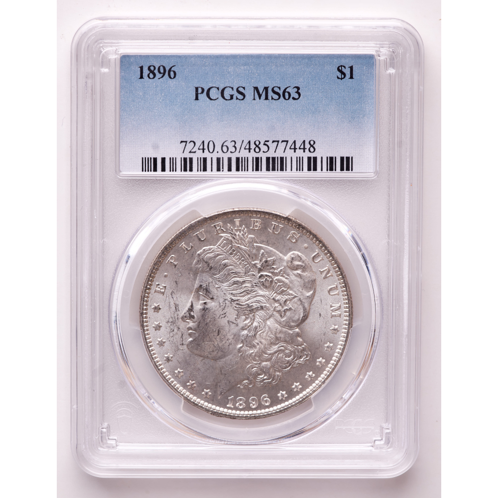 1896 Morgan Silver Dollar (PCGS MS63) at PristineAuction.com