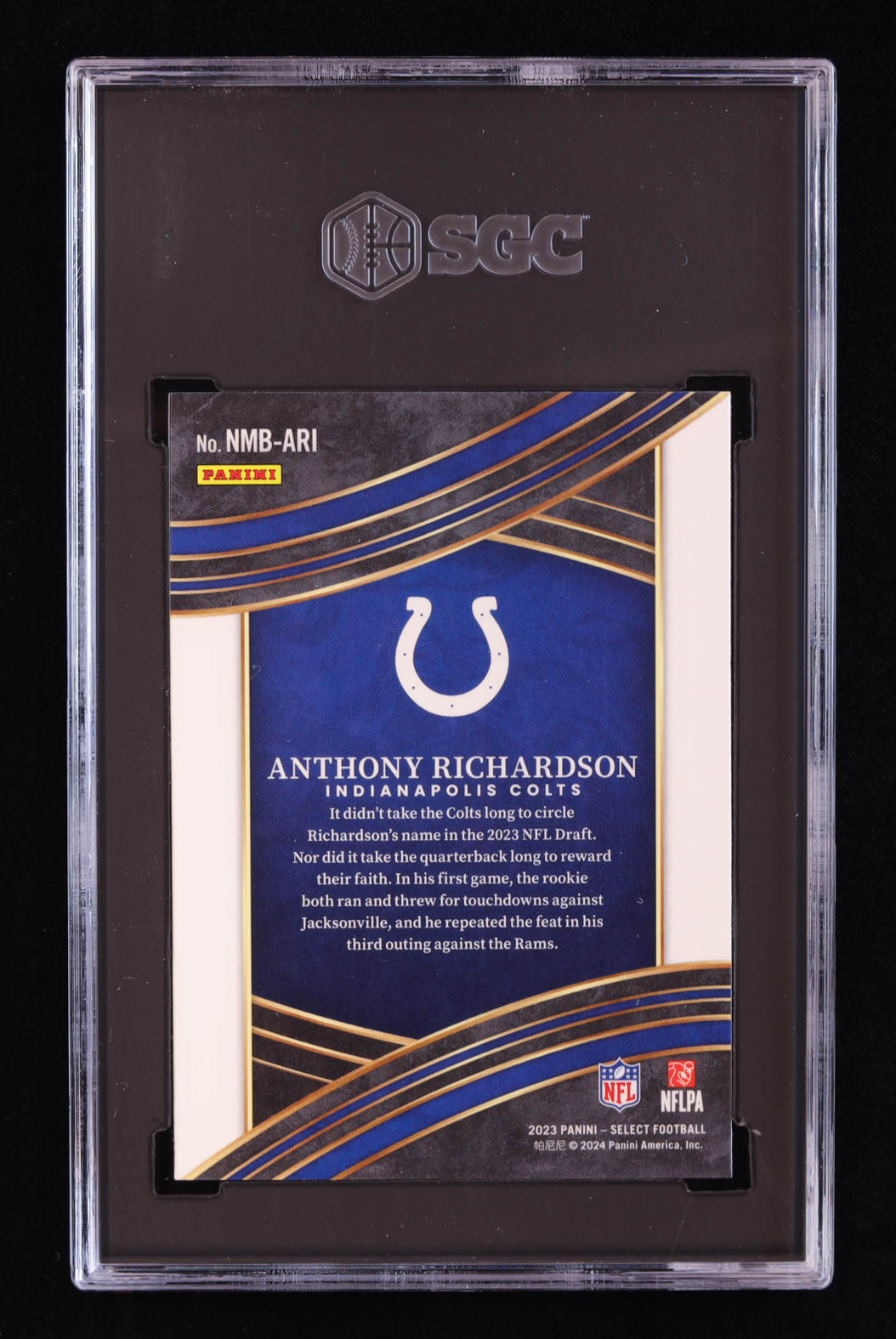 Anthony Richardson 2023 Select Select Numbers #2 RC (SGC 9.5) at PristineAuction.com Anthony Richardson 2023 Select Select Numbers #2 RC (SGC 9.5) at PristineAuction.com