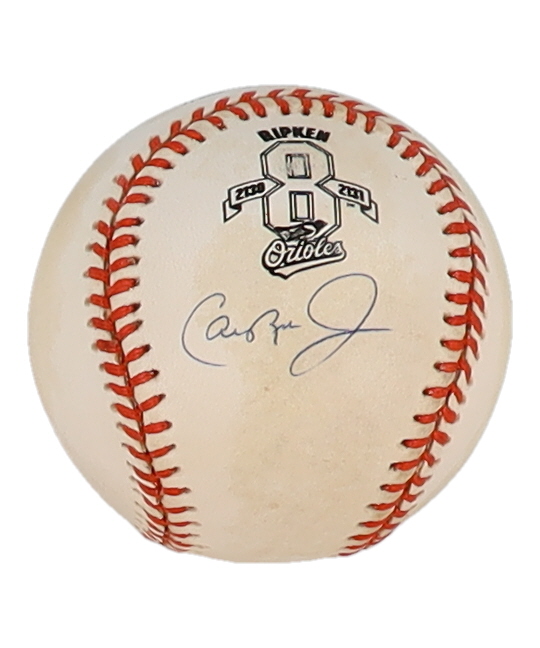 Cal Ripken Jr. Signed OML Commemorative Logo Baseball (Beckett) at PristineAuction.com Cal Ripken Jr. Signed OML Commemorative Logo Baseball (Beckett) at PristineAuction.com