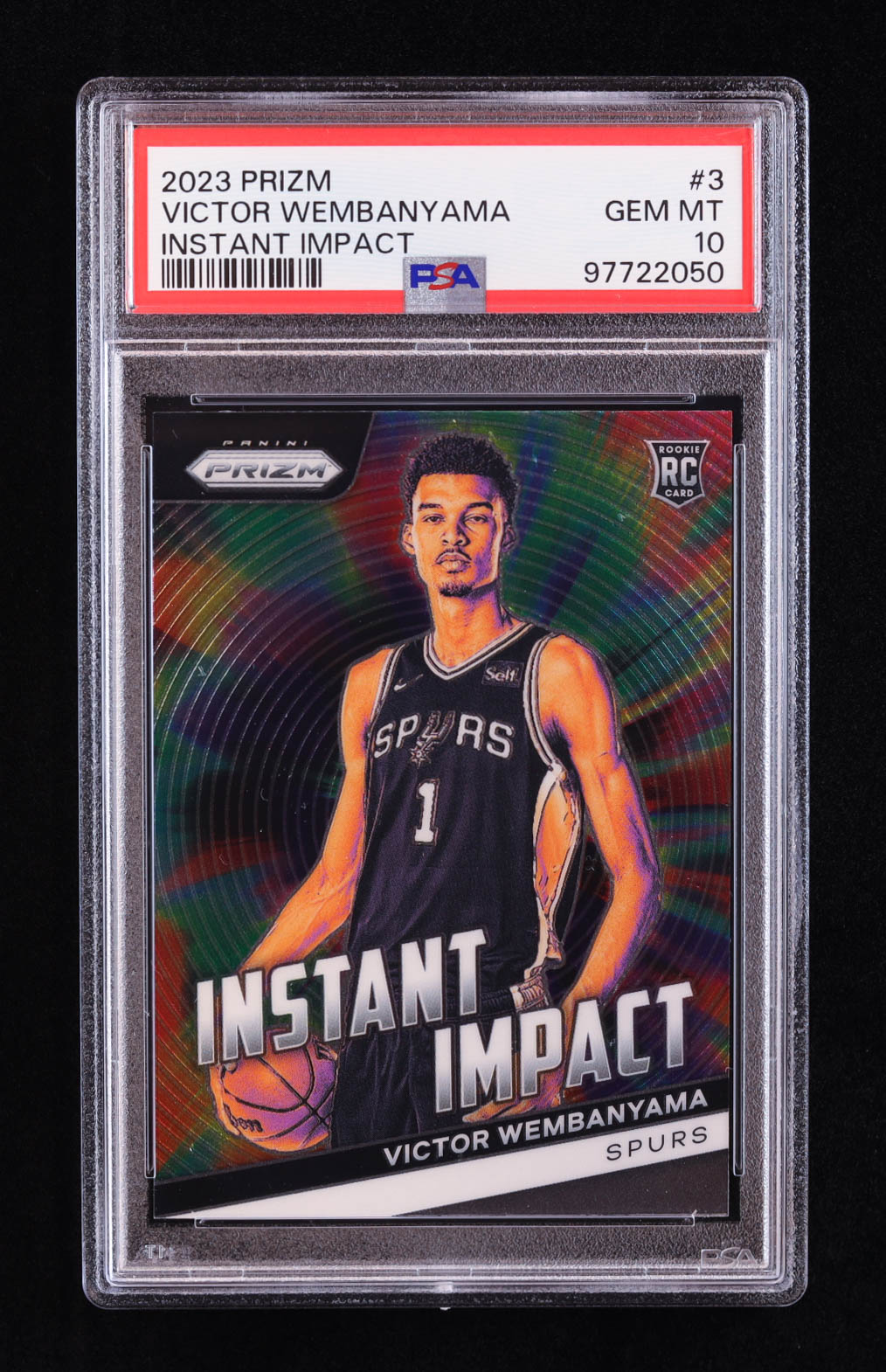 Victor Wembanyama 2023-24 Panini Prizm Instant Impact #3 RC (PSA 10) at PristineAuction.com Victor Wembanyama 2023-24 Panini Prizm Instant Impact #3 RC (PSA 10) at PristineAuction.com
