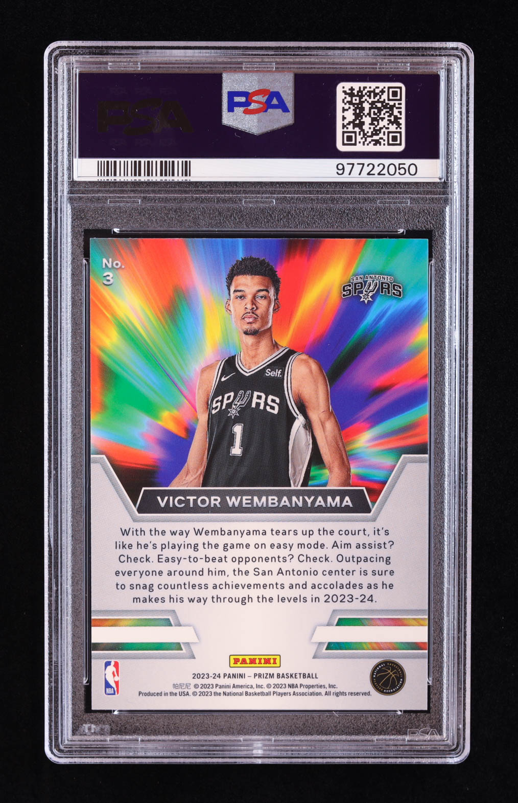 Victor Wembanyama 2023-24 Panini Prizm Instant Impact #3 RC (PSA 10) at PristineAuction.com Victor Wembanyama 2023-24 Panini Prizm Instant Impact #3 RC (PSA 10) at PristineAuction.com
