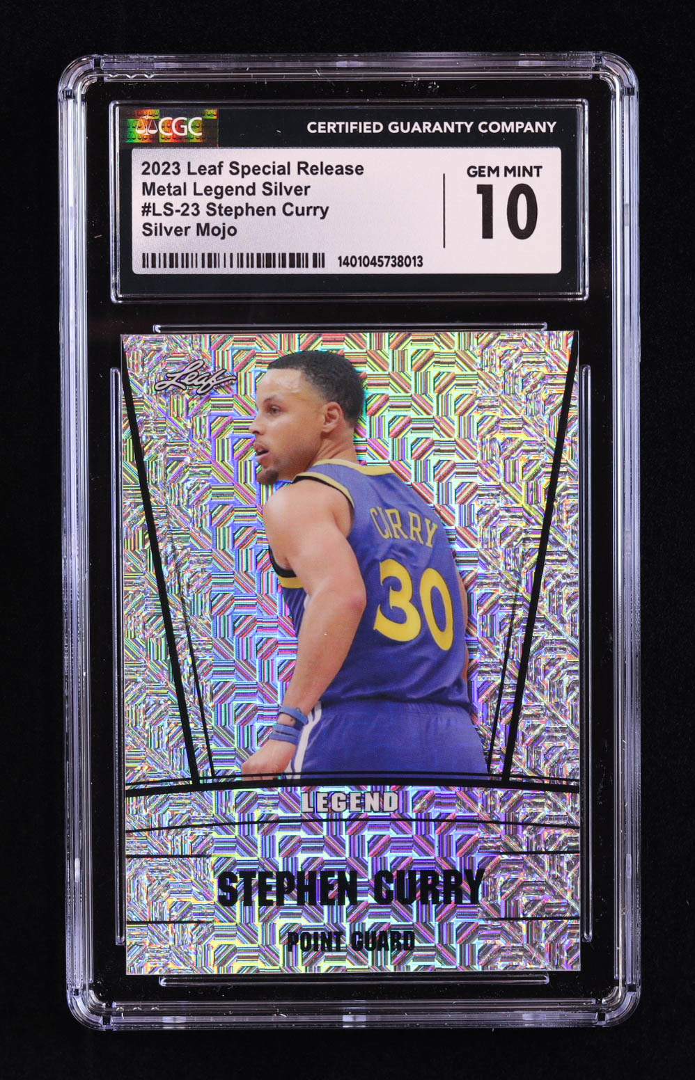Stephen Curry 2023 Leaf Metal Special Release Legend Silver Mojo Silver #LS23 #13/25 (CGC 10) at PristineAuction.com Stephen Curry 2023 Leaf Metal Special Release Legend Silver Mojo Silver #LS23 #13/25 (CGC 10) at PristineAuction.com