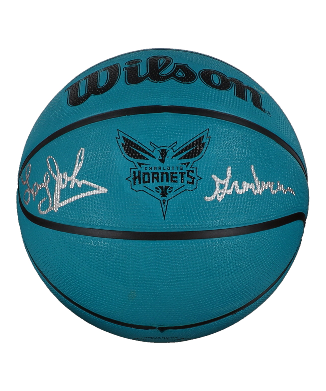 Larry Johnson Signed Hornets NBA Basketball Inscribed "Grandmama" (Beckett) at PristineAuction.com Larry Johnson Signed Hornets NBA Basketball Inscribed "Grandmama" (Beckett) at PristineAuction.com