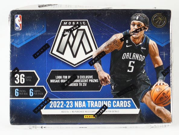 2022-23 Panini Mosaic NBA Basketball Blaster Box with (6) Packs at PristineAuction.com 2022-23 Panini Mosaic NBA Basketball Blaster Box with (6) Packs at PristineAuction.com