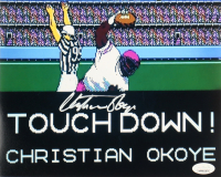 Christian Okoye Signed "Tecmo Super Bowl" 8x10 Photo (JSA) at PristineAuction.com