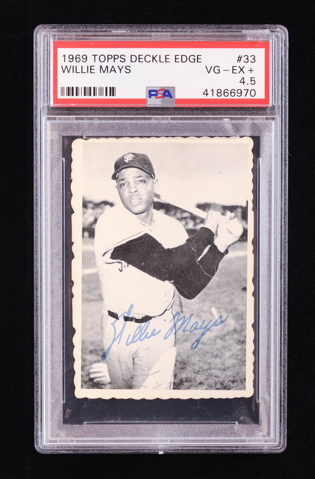Willie Mays 1969 Topps Deckle Edge #33 (PSA 4.5) at PristineAuction.com Willie Mays 1969 Topps Deckle Edge #33 (PSA 4.5) at PristineAuction.com