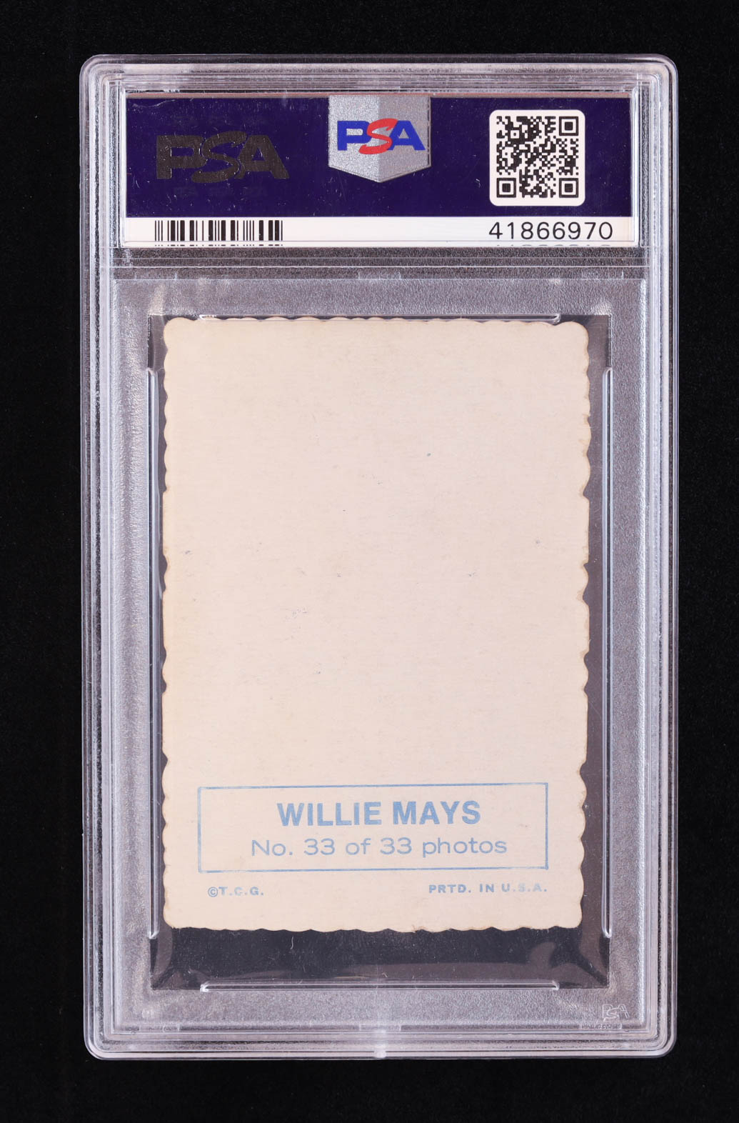 Willie Mays 1969 Topps Deckle Edge #33 (PSA 4.5) at PristineAuction.com Willie Mays 1969 Topps Deckle Edge #33 (PSA 4.5) at PristineAuction.com