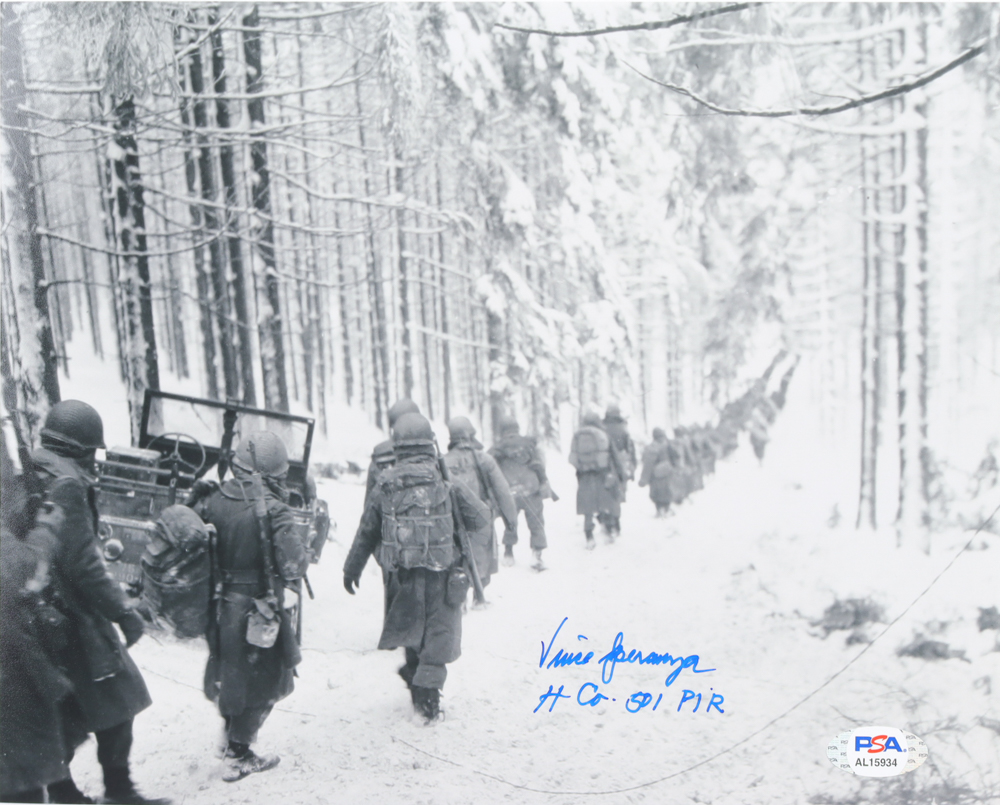 Vincent J. Speranza Signed 8x10 Photo Inscribed "H Co. 501 PIR" (PSA) at PristineAuction.com Vincent J. Speranza Signed 8x10 Photo Inscribed "H Co. 501 PIR" (PSA) at PristineAuction.com