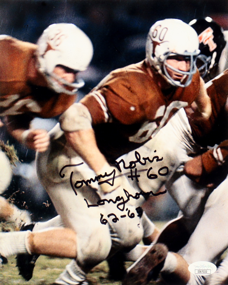 Tommy Nobis Signed Texas Longhorns 8x10 Photo Inscribed "Longhorns '62-'65" (JSA) at PristineAuction.com Tommy Nobis Signed Texas Longhorns 8x10 Photo Inscribed "Longhorns '62-'65" (JSA) at PristineAuction.com