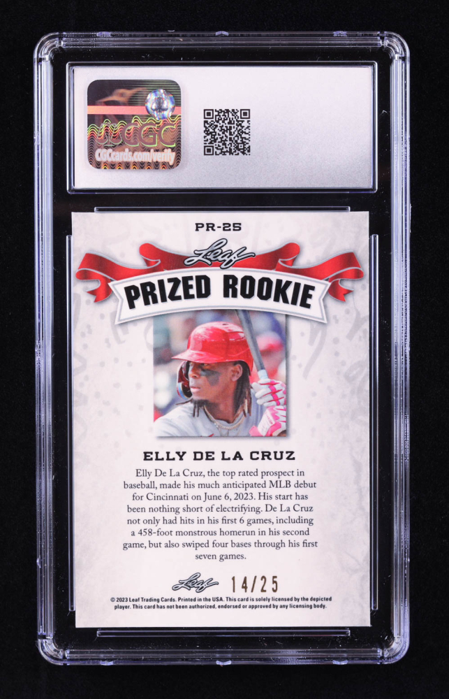 Elly De La Cruz 2023 Leaf Metal Special Release Prized Rookie Mojo 