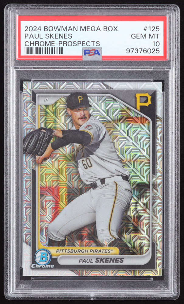 Paul Skenes 2024 Bowman Chrome Mega Box Prospects BCP125 RC (PSA 10